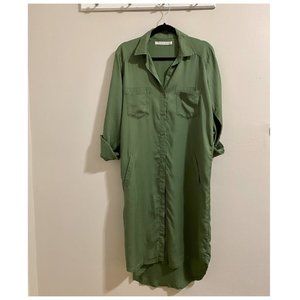 "Standard Grace" Long Green Shirt-Dress or Jacket - Medium